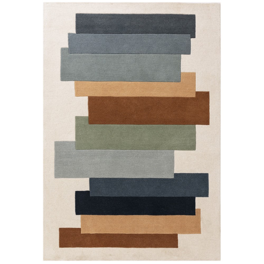 Reef Stacks RF32 Modern Geometric Rug in Green